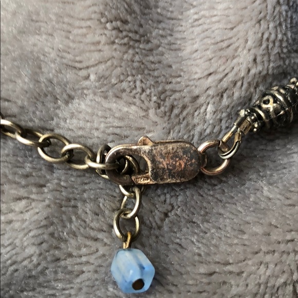 Blue Lace Agate Stone Sterling Necklace/Earrings - Picture 4 of 8